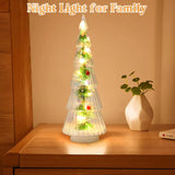2PCS Lighted Christmas Trees Small Tabletop Xmas Tree Decorations, Battery Operated, Indoor Home Decor for Party Table