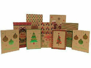 10 Christmas Gift Boxes Foil Decorated Kraft : 3 Shirt + 5 Lingerie+ 2 Robe