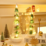 2PCS Lighted Christmas Trees Small Tabletop Xmas Tree Decorations, Battery Operated, Indoor Home Decor for Party Table